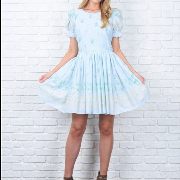 Daisy Buchanan Dress Vintage Puff Sleeve Dress for Women Spring and Summer